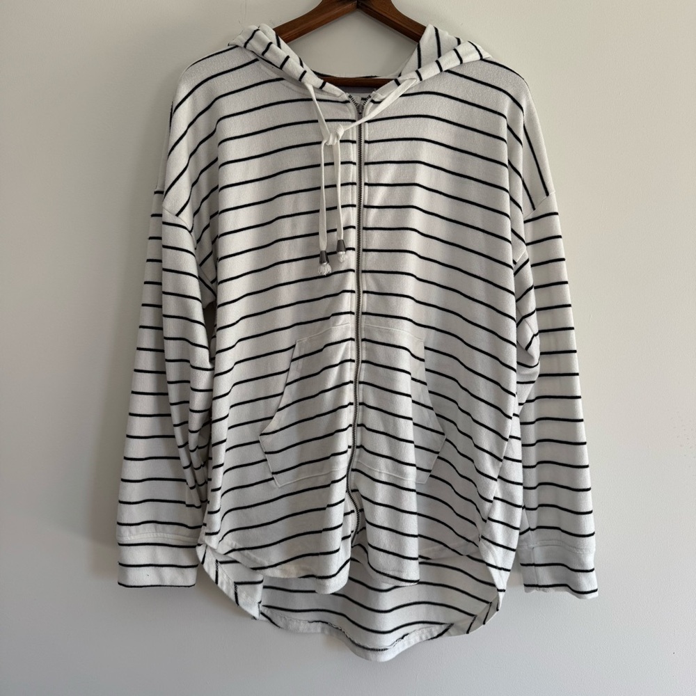 Maurices Striped Zip Up Jacket XL
